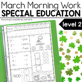 March Morning Work Special Education