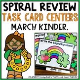 March Morning Work Spiral Review Centers for Kindergarten 
