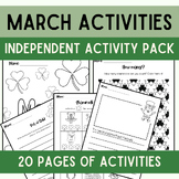 March Early Finishers Independent Activities | Elementary 