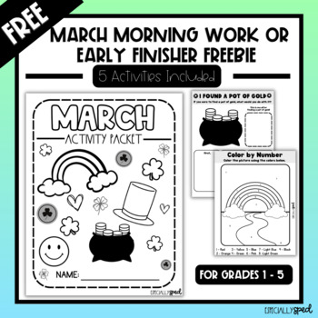 Preview of March Morning Work or Early Finisher Packet | FREEBIE