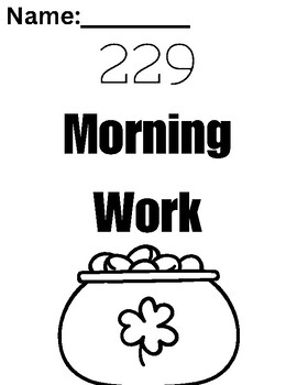 Preview of March Morning Workbook