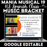 March Music Bracket for High School Spanish class - mania musical 2019