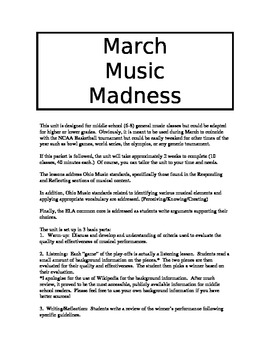 Preview of March Music Madness