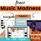 March Music Madness Bracket Basketball Songs & DIY Editabl