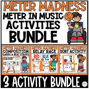 Preview of March Music Madness | Music Meter Activities BUNDLE | Time Signature Activity
