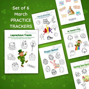 Preview of March Music Practice Trackers