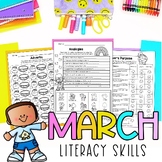 March NO PREP | Morning Work | 3rd Grade Literacy Workshee