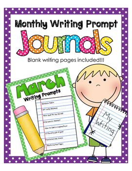 Preview of March NO PREP Journal Prompts