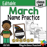 March Spring St. Patrick's Day Name Activities for Prescho