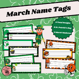 March Name Plates-Desk Tags for St. Patrick's Day and Marc