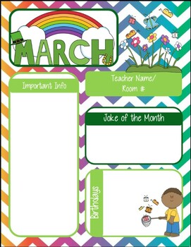 Preview of Customizable March Newsletter