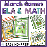 March No Prep Packet Math And Literacy Games Kindergarten 