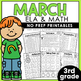 March No Prep Printables | 3rd Grade Spring Worksheets | G