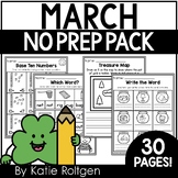 March No Prep Printables for Kindergarten
