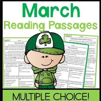 Preview of March Non-Fiction Reading Passages for 4th/5th Grade