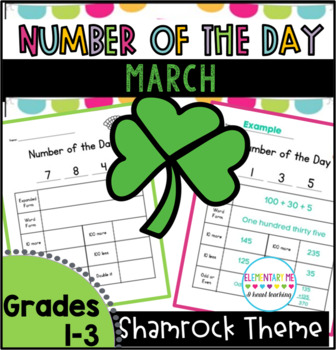 Preview of March Number of the Day {St Patrick's Day Theme}