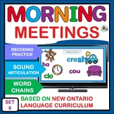 March Ontario Morning Meetings Work for Grade One For Teac