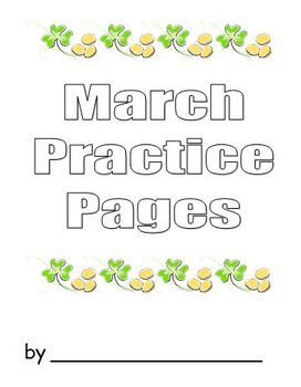 Preview of March Finished Work Packet - First Grade