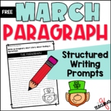 March Paragraph Writing FREEBIE 2nd 3rd Grade