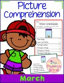 March Picture Comprehension Cards and Worksheets