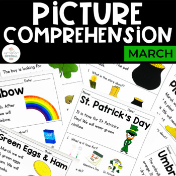 Preview of March Picture Comprehension | St. Patrick's Day | Special Education