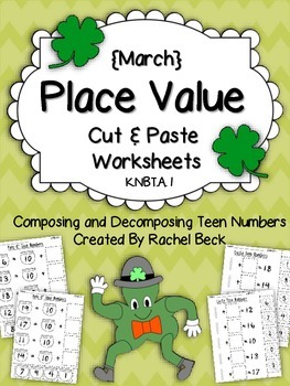 Preview of March Place Value Cut & Paste Worksheets