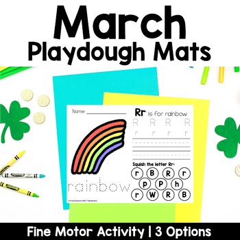 5 Rainbow fine motor skills playdough mats images