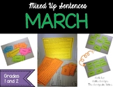 March Mixed Up Sentences - Reading, Writing, and Sentence 