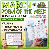 March Poem of the Week | Fluency and Comprehension