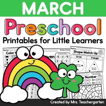 Preview of March Preschool Printables