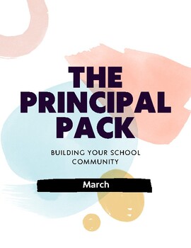 Preview of March Principal Pack of Staff Activities