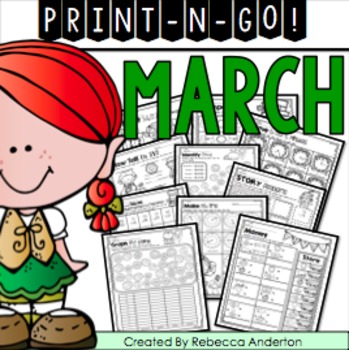 Preview of March Print and Go 2nd Grade