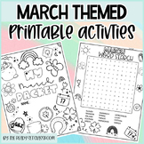 March Printable Activity, March SEL Activities for Upper E
