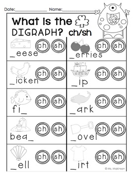 March Printables - Kindergarten Literacy and Math by Ms Makinson