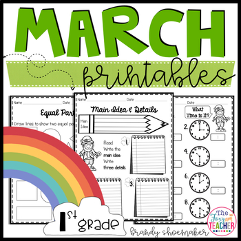 Preview of March Printables for First Grade