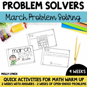 Preview of March Problem Solving for 1st Graders | 1st Grade Problem Solving