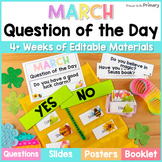 March Question of the Day Cards - Morning Meeting Conversa