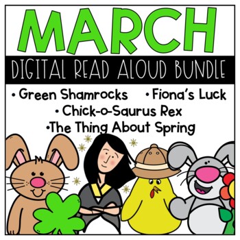 Preview of March Read Aloud DIGITAL Bundle for Google Classroom™ Google Slides™