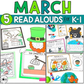 Preview of March Read Aloud Lessons - St. Patricks Day - Reading Comprehension K, 1st
