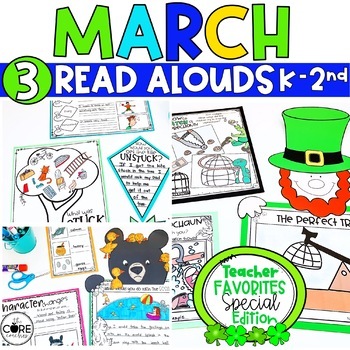 Preview of March Read Alouds - St. Patrick's Day Activities - Reading Comprehension Bundle