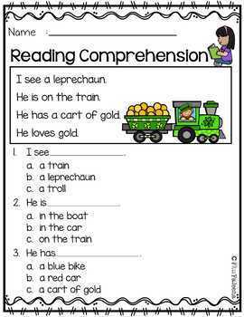 March Reading Comprehension by Miss Faleena | TPT