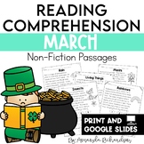 March Reading Comprehension Passages and Questions 1st Grade