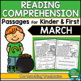 March Reading Comprehension Passages for Kindergarten and 