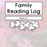 March Reading Log & Book Tracker, Preschool Reading Log