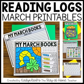 Preview of March Reading Logs | St. Patrick's Day Homework Printables | Homeschool