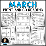 DOLLAR Deal March Print and Go Reading Worksheets CVC Words