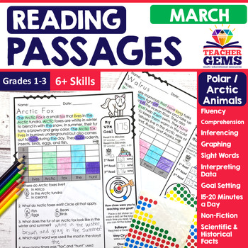 Preview of March Reading Passages - Polar Animals | Arctic Animals