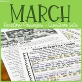 March Reading Passages + Question Sets for Citing Evidence