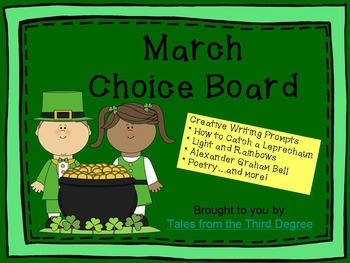 Preview of March Reading and Writing Response Choice Board
