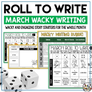 Preview of March Roll A Story St. Patrick's Day Roll and Write a Story | Story Starters